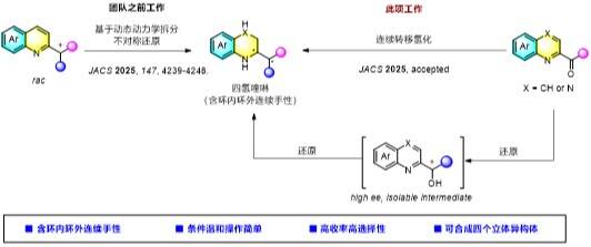 JACS连发！深圳理工殷勤团队开发含连续手性四氢喹啉新骨架发散性合成新方法
